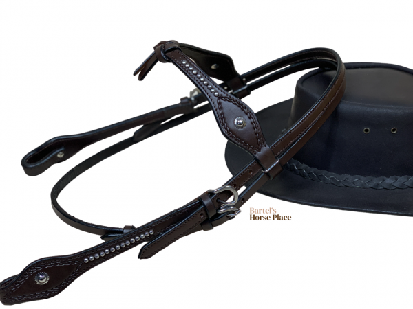 Dark Knotted with Dots Headstall